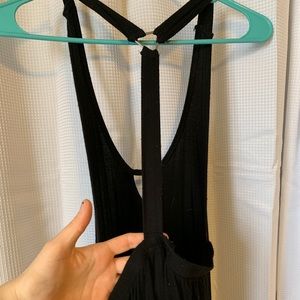 Mid thigh length black dress